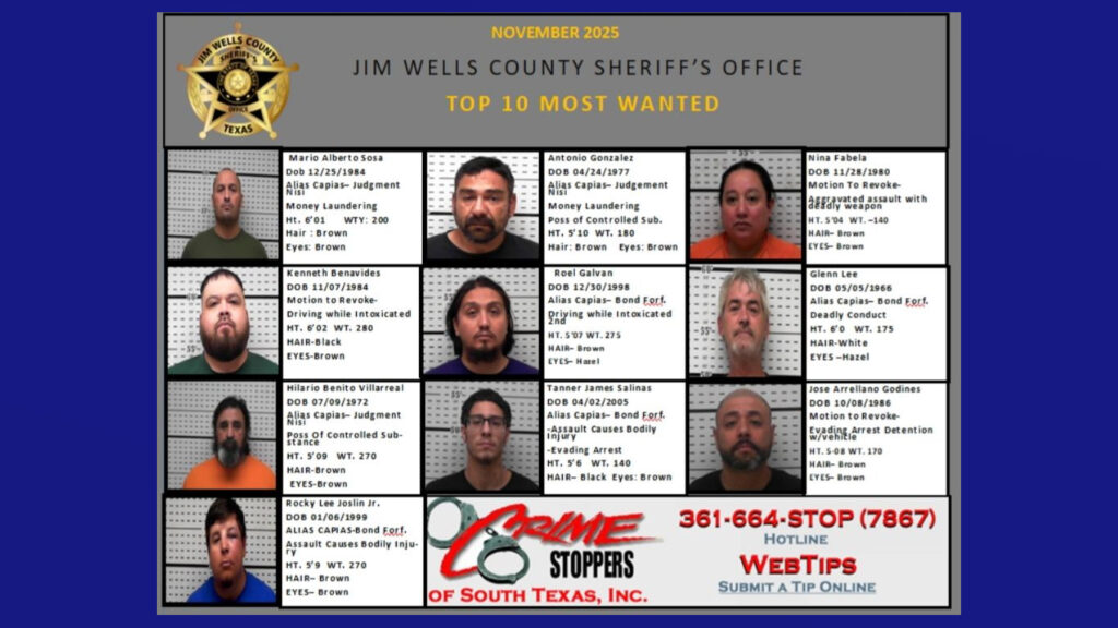 Lista De Los 10 Más Buscados En El Condado De Jim Wells: Colabora Con La Oficina Del Sheriff - Noticias Notivalle The Current Image Has No Alternative Text. The File Name Is: Jims-Wells-Wantedf.jpg
