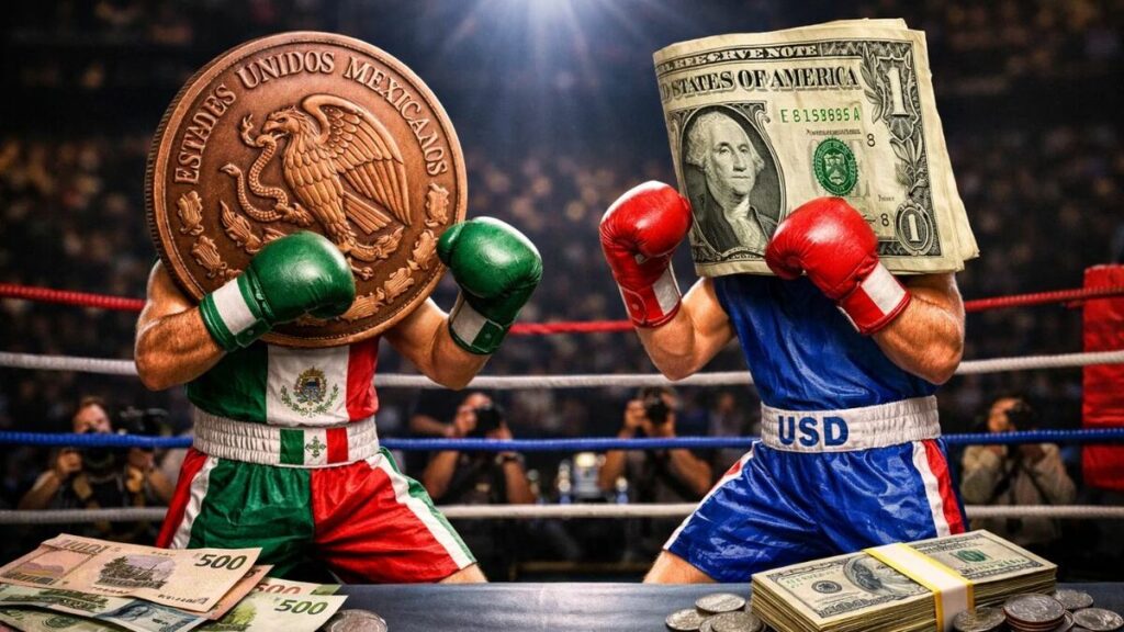 El peso mexicano se fortalece: Cierre de 2025 a 17.97 por dólar