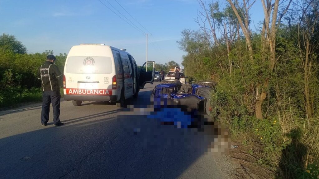 Trágica volcadura de cuatrimoto en Montemorelos: mujer fallecida y hombre lesionado