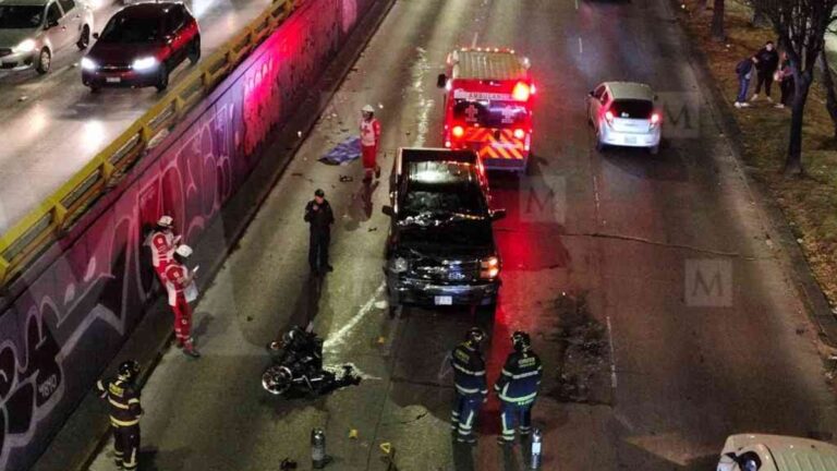 Trágico accidente: Motociclista muerto tras impacto con camioneta en Circuito Interior, CdMx
