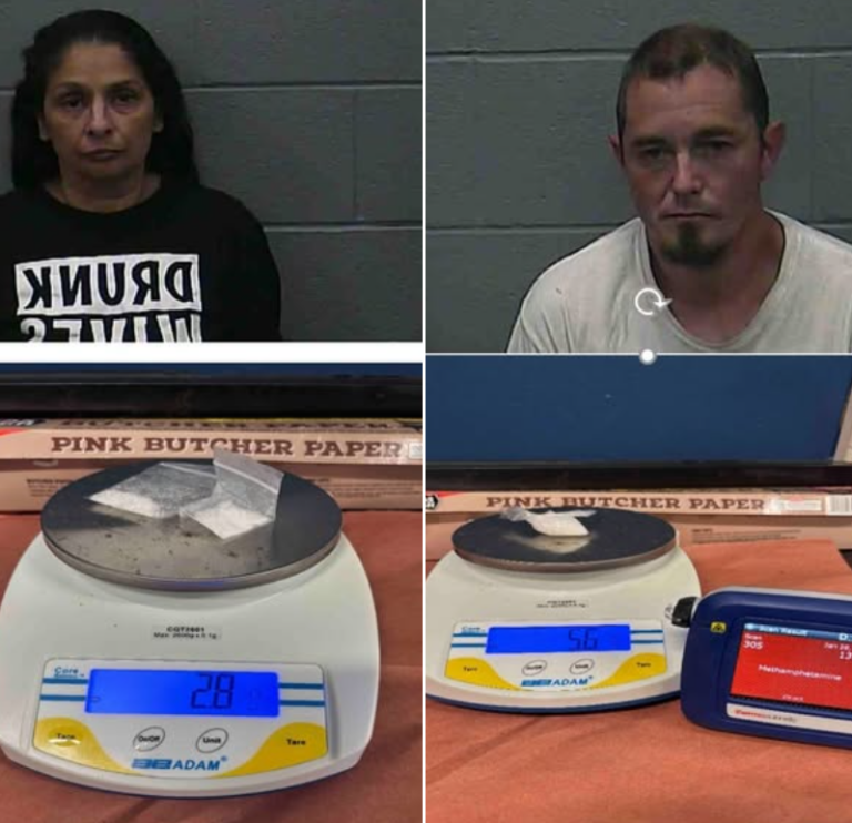Autoridades del condado Bee realizan arrestos por posesión de metanfetamina