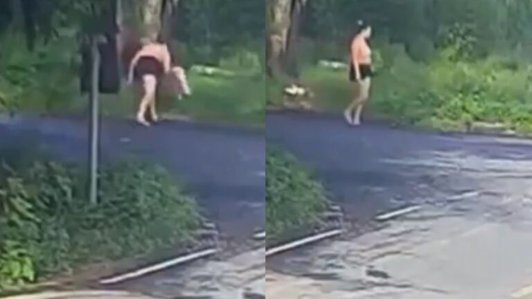 Impactante video de pareja abandonando a su bebé recién nacida en alcantarilla