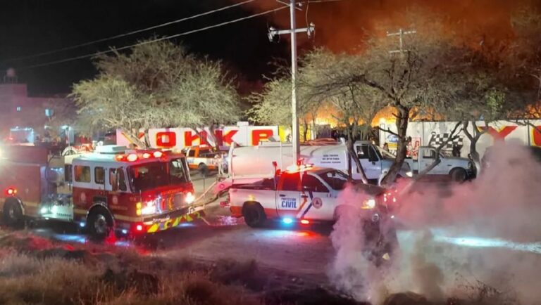 Incendio Devastador en Yonke de Purísima del Rincón Consume Decenas de Carros