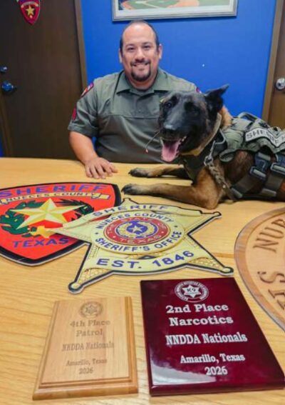 K9 Hera y su manejador destacan en competencia nacional de detección de narcóticos