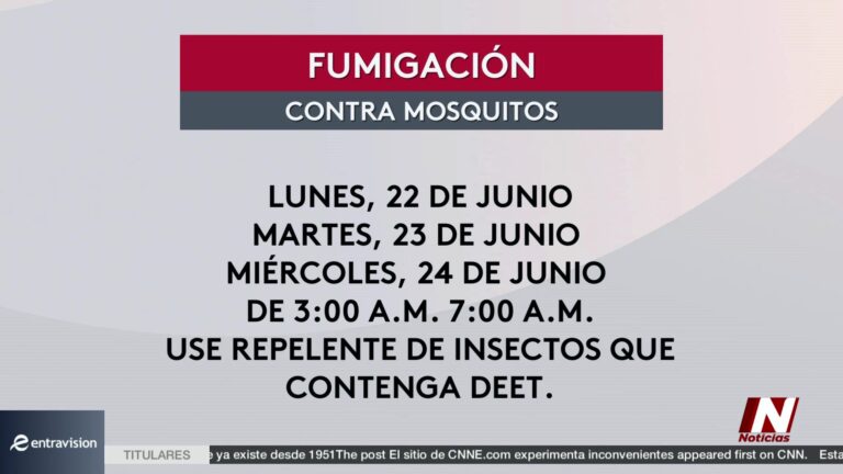 Robstown: Nuevo Calendario De Fumigación Contra Mosquitos Para Esta Semana