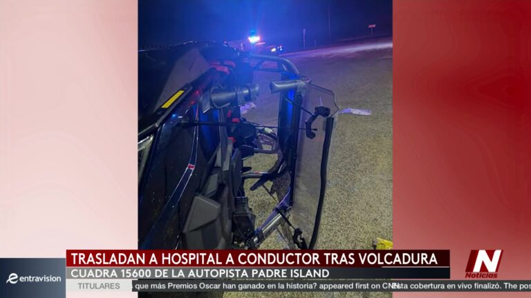 Accidente Vehicular En La Autopista Padre Island: Rescate Rápido Y Traslado Al Hospital