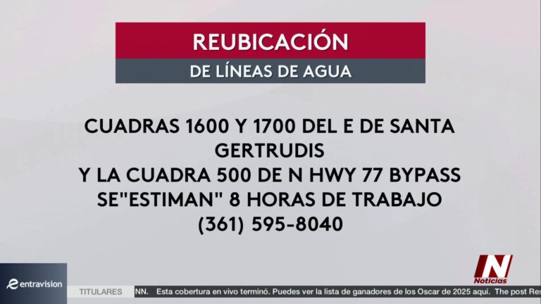 Trabajos Municipales De Reubicación De Líneas De Agua Afectan A Residentes En Kingsville