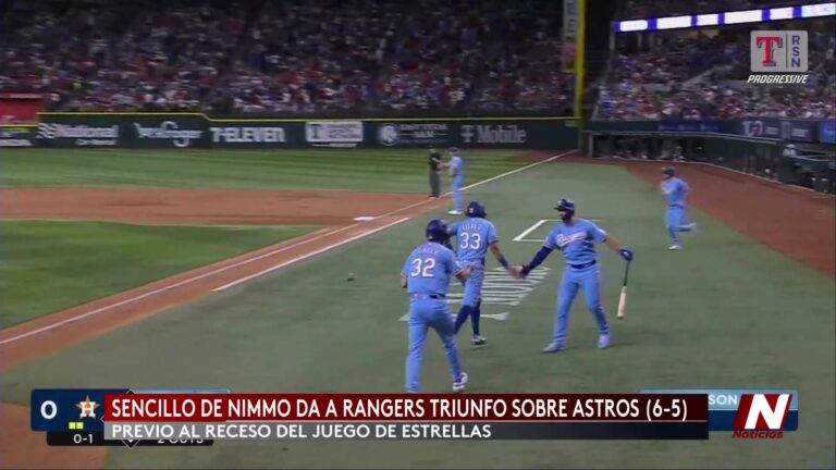 Béisbol MLB: Texas Rangers Remontan Ante Houston Astros En El Lone Star Showdown
